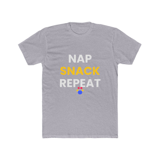Cat funny t-shirt variant 2 - Persian Cat - Nap Snack Repeat - black