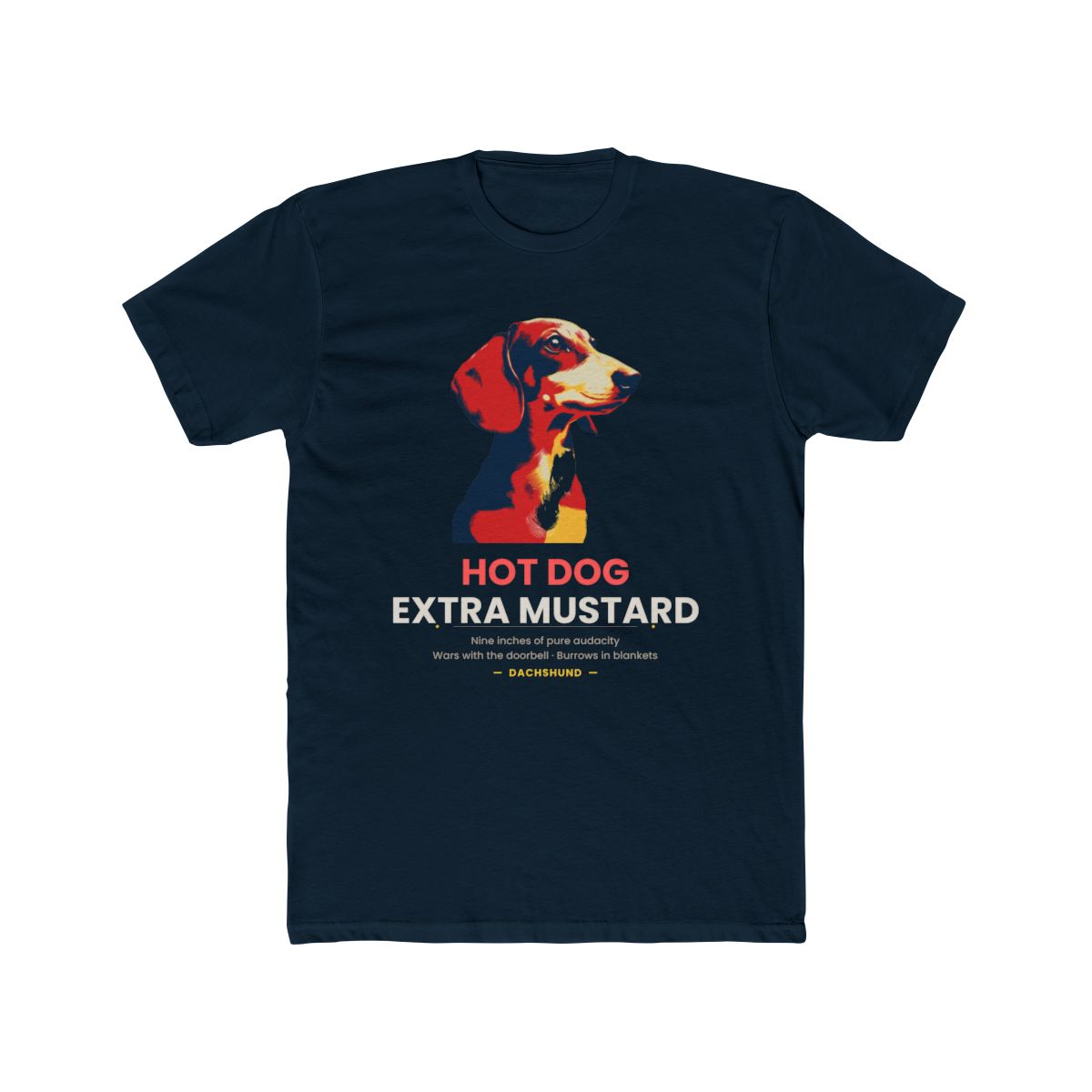 Dachshund - Hot Dog Extra Mustard - Solid Midnight Navy