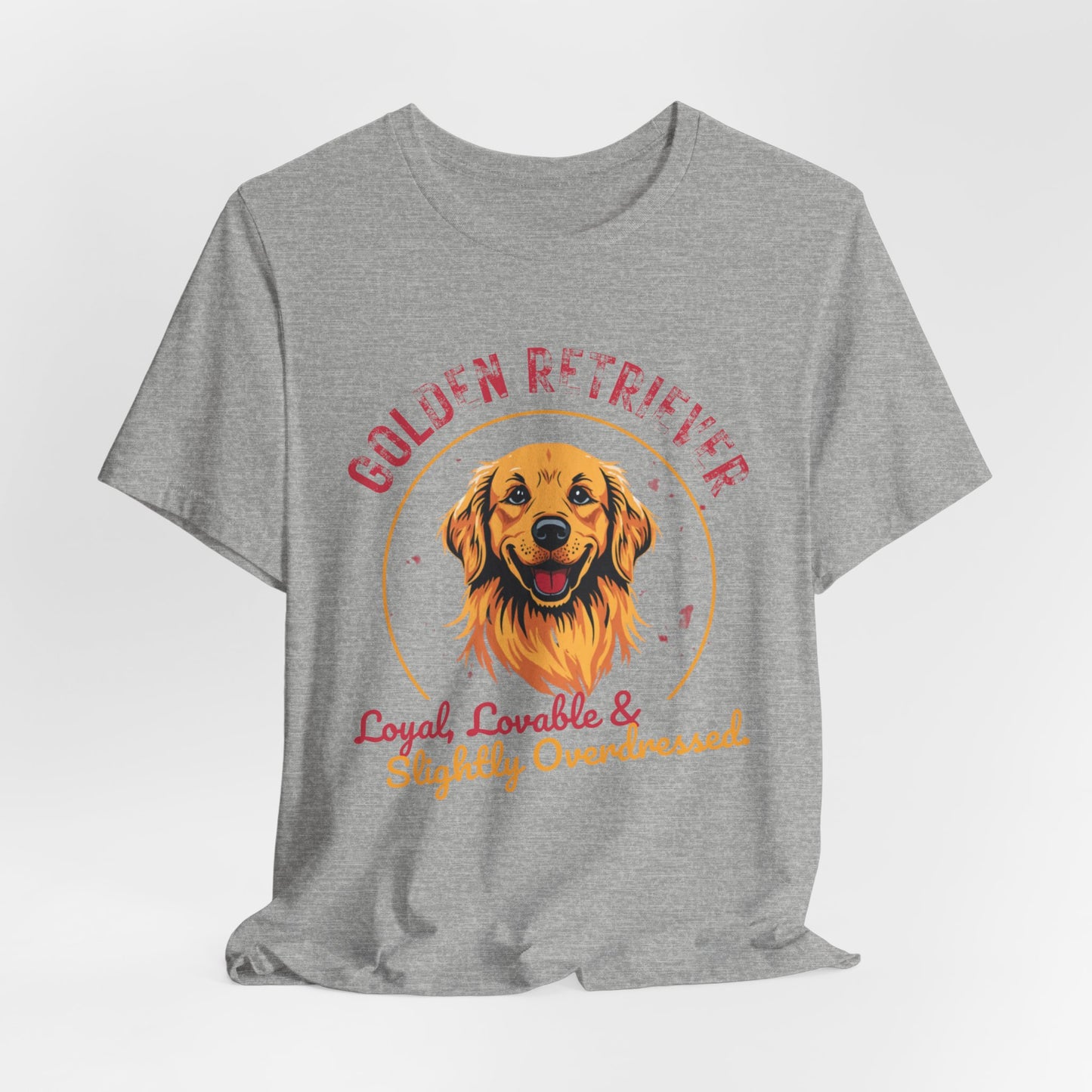 Golden Retriever funny t-shirt variant 52 - Golden Retriever Funny T-Shirt - Loyal Lovable & Slightly Overdressed - black
