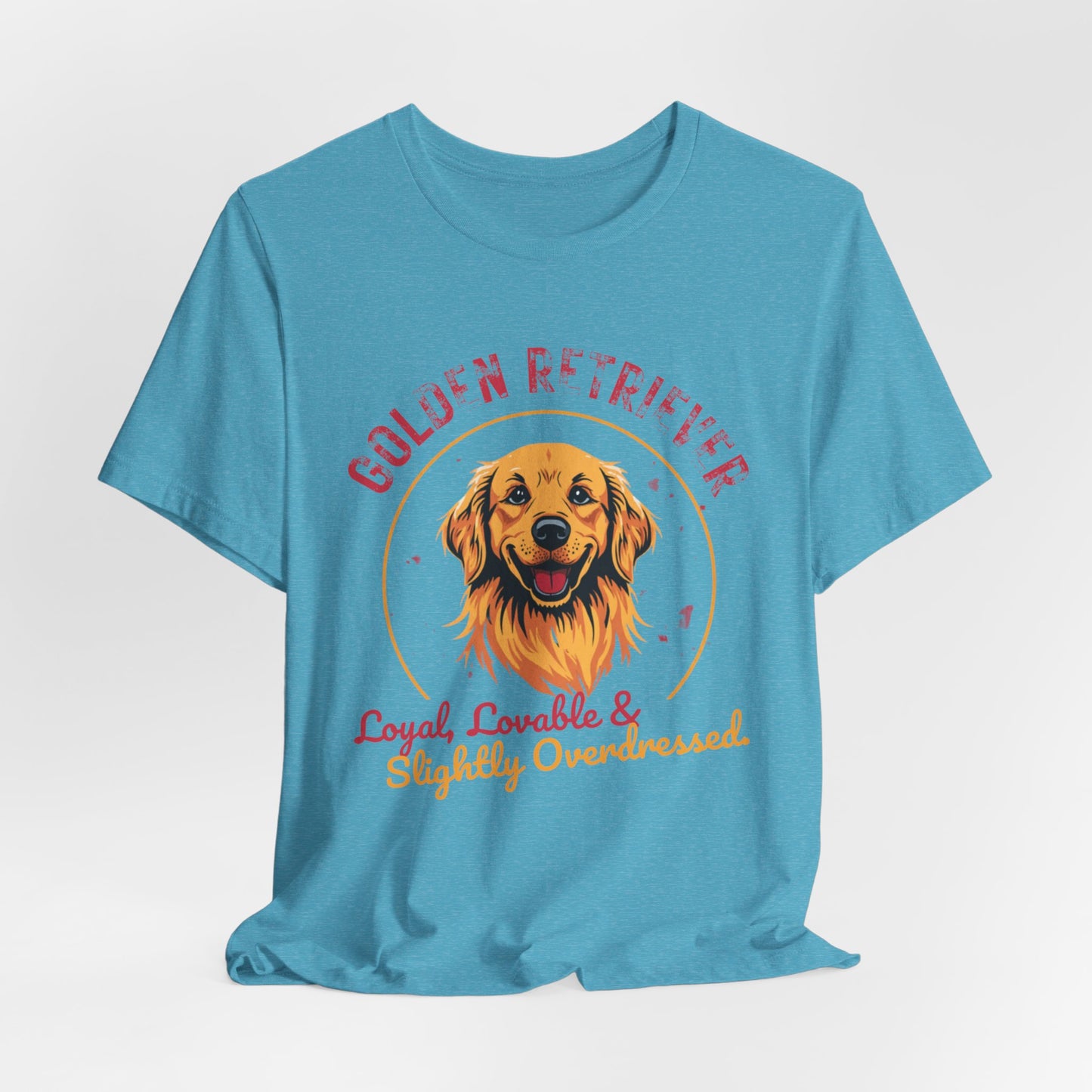 Golden Retriever funny t-shirt variant 64 - Golden Retriever Funny T-Shirt - Loyal Lovable & Slightly Overdressed - black