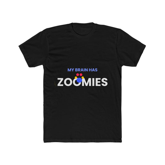 Border Collie funny t-shirt front - Border Collie - My Brain Has Zoomies - black
