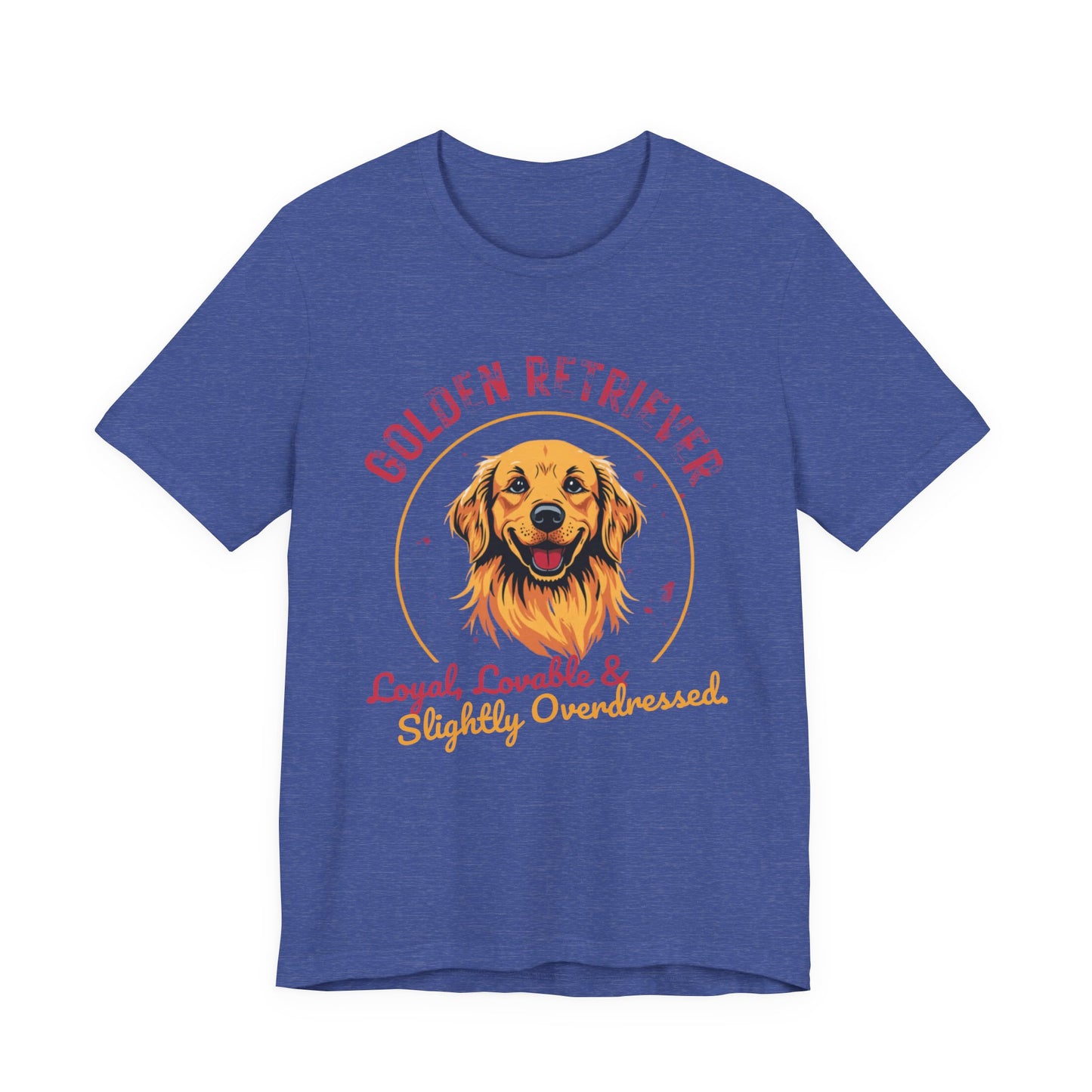 Golden Retriever funny t-shirt variant 12 - Golden Retriever Funny T-Shirt - Loyal Lovable & Slightly Overdressed - black