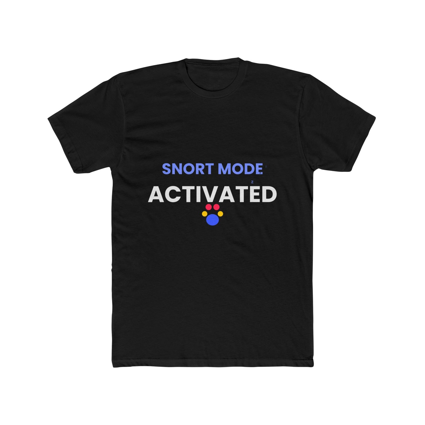 Pug funny t-shirt front - Pug - Snort Mode Activated - black