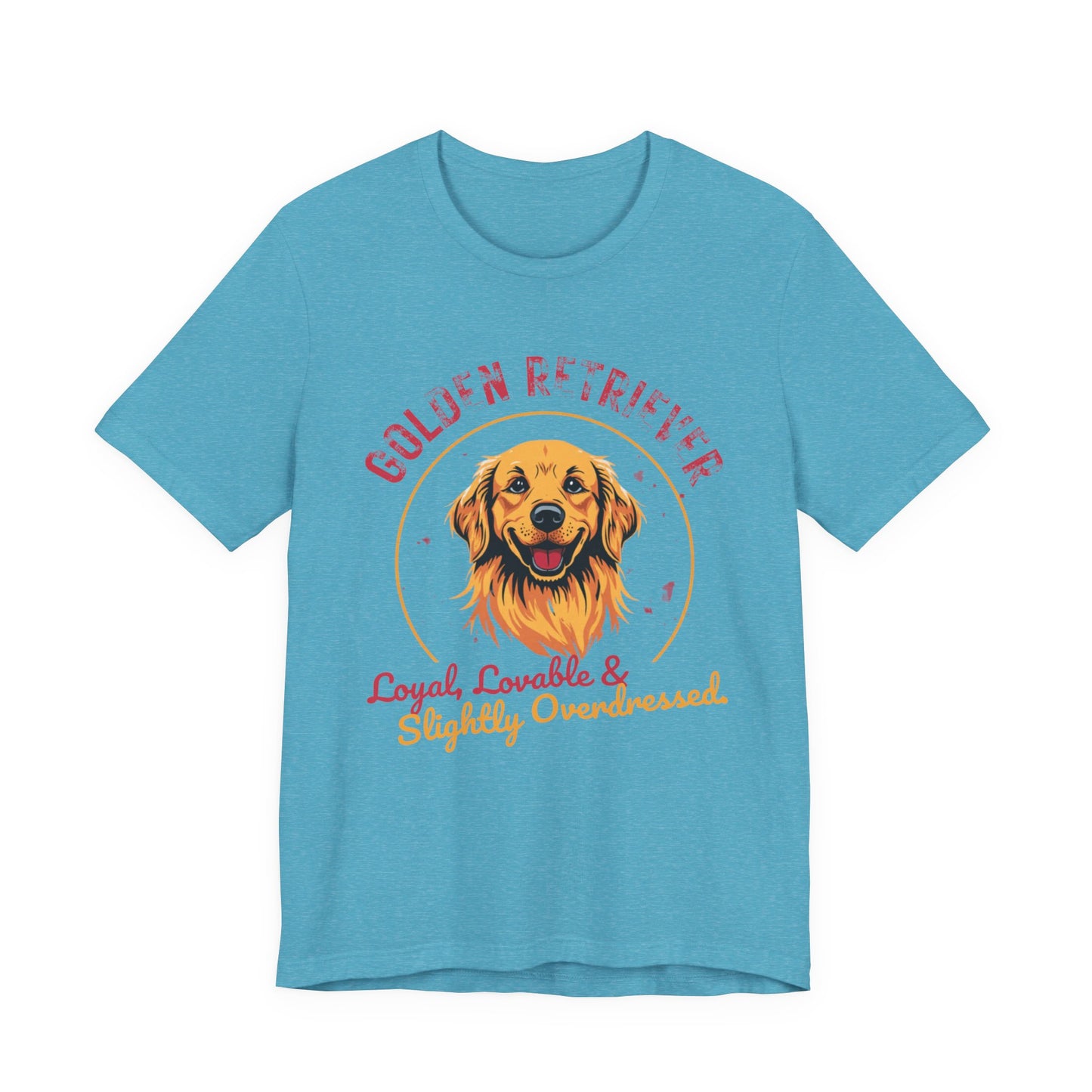 Golden Retriever funny t-shirt variant 15 - Golden Retriever Funny T-Shirt - Loyal Lovable & Slightly Overdressed - black