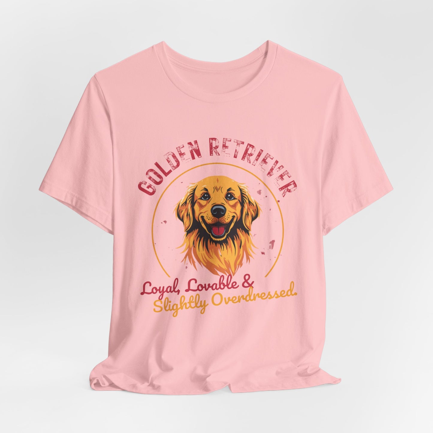 Golden Retriever funny t-shirt variant 76 - Golden Retriever Funny T-Shirt - Loyal Lovable & Slightly Overdressed - black