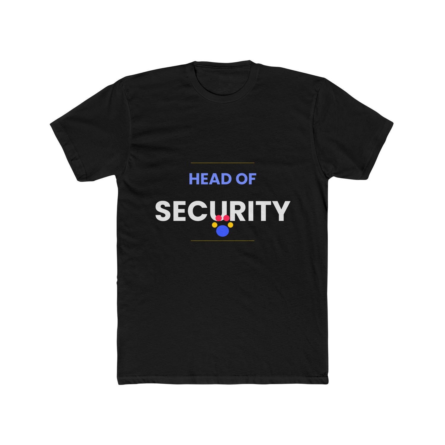 German Shepherd funny t-shirt front - German Shepherd - Head Of Security - black
