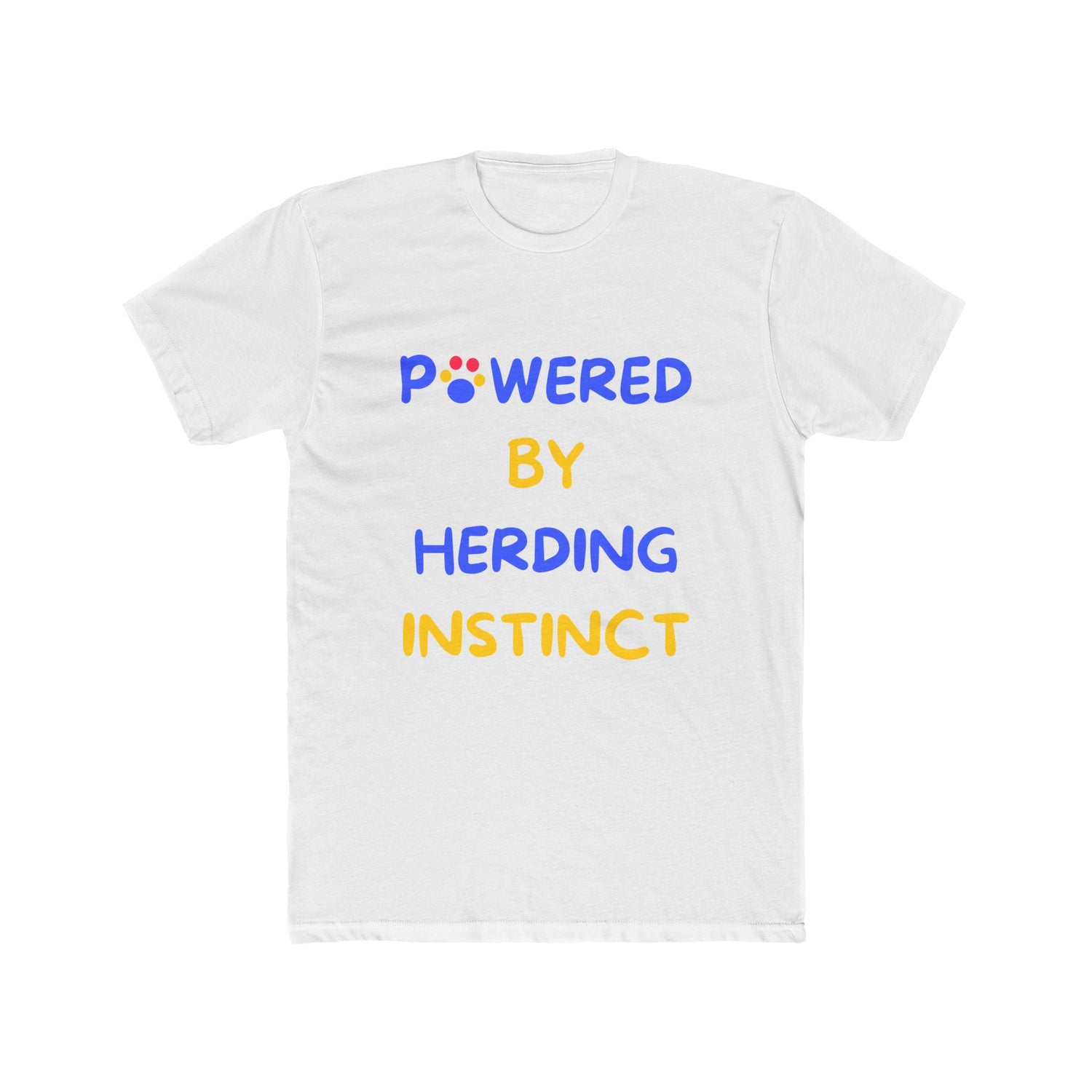 Australian Shepherd funny t-shirt front - Australian Shepherd - Powered By Herding Instinct - black