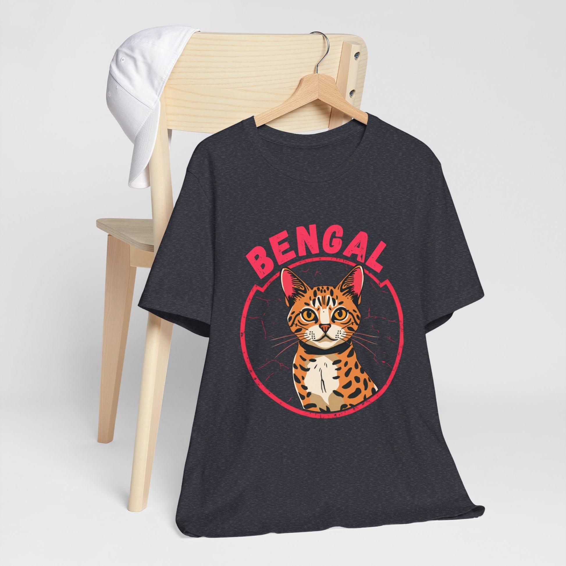 Bengal funny t-shirt variant 75 - Bengal Cat Funny T-Shirt - Wild At Heart Spoiled At Home - black