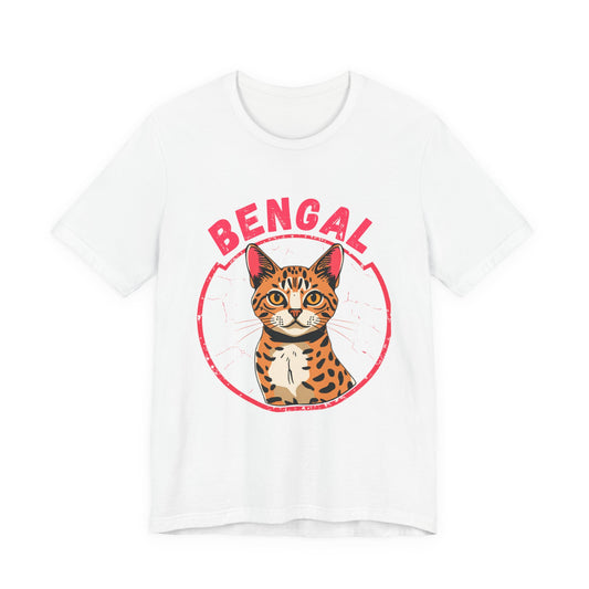 Bengal funny t-shirt front - Bengal Cat Funny T-Shirt - Wild At Heart Spoiled At Home - black