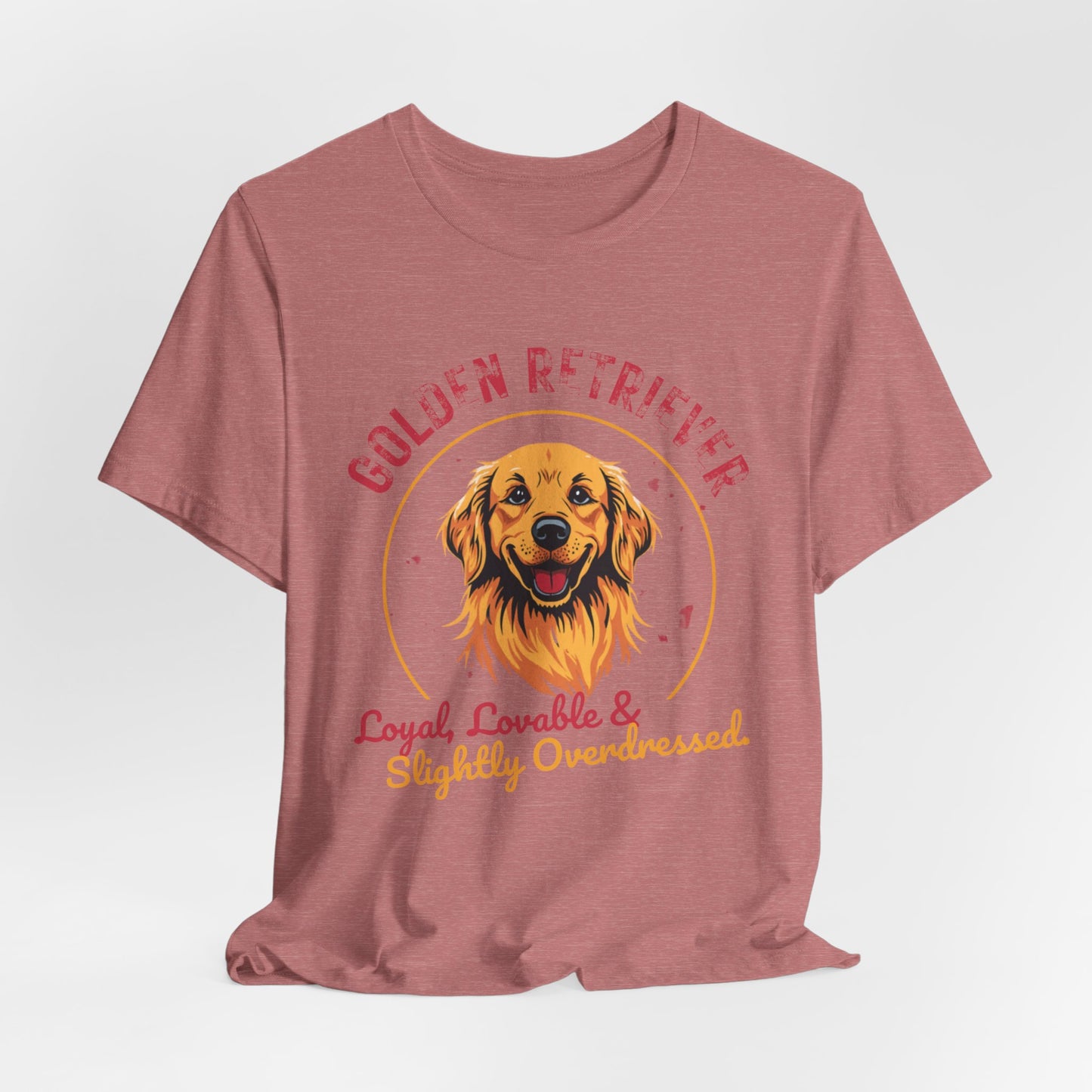 Golden Retriever funny t-shirt variant 28 - Golden Retriever Funny T-Shirt - Loyal Lovable & Slightly Overdressed - black