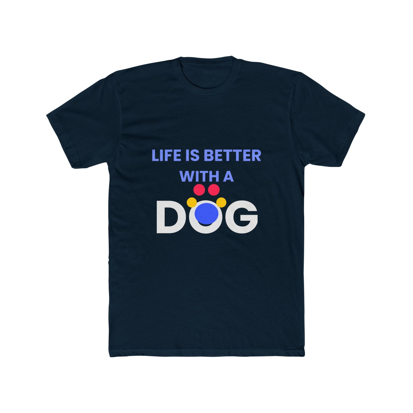 Golden Retriever funny t-shirt variant 3 - Golden Retriever - Life Is Better With A Dog - black