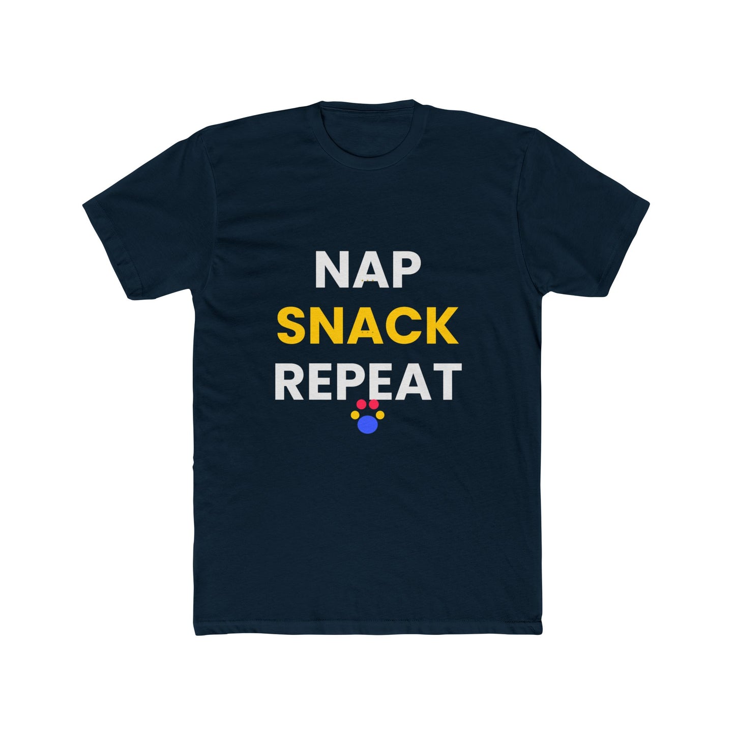 Cat funny t-shirt variant 3 - Persian Cat - Nap Snack Repeat - black