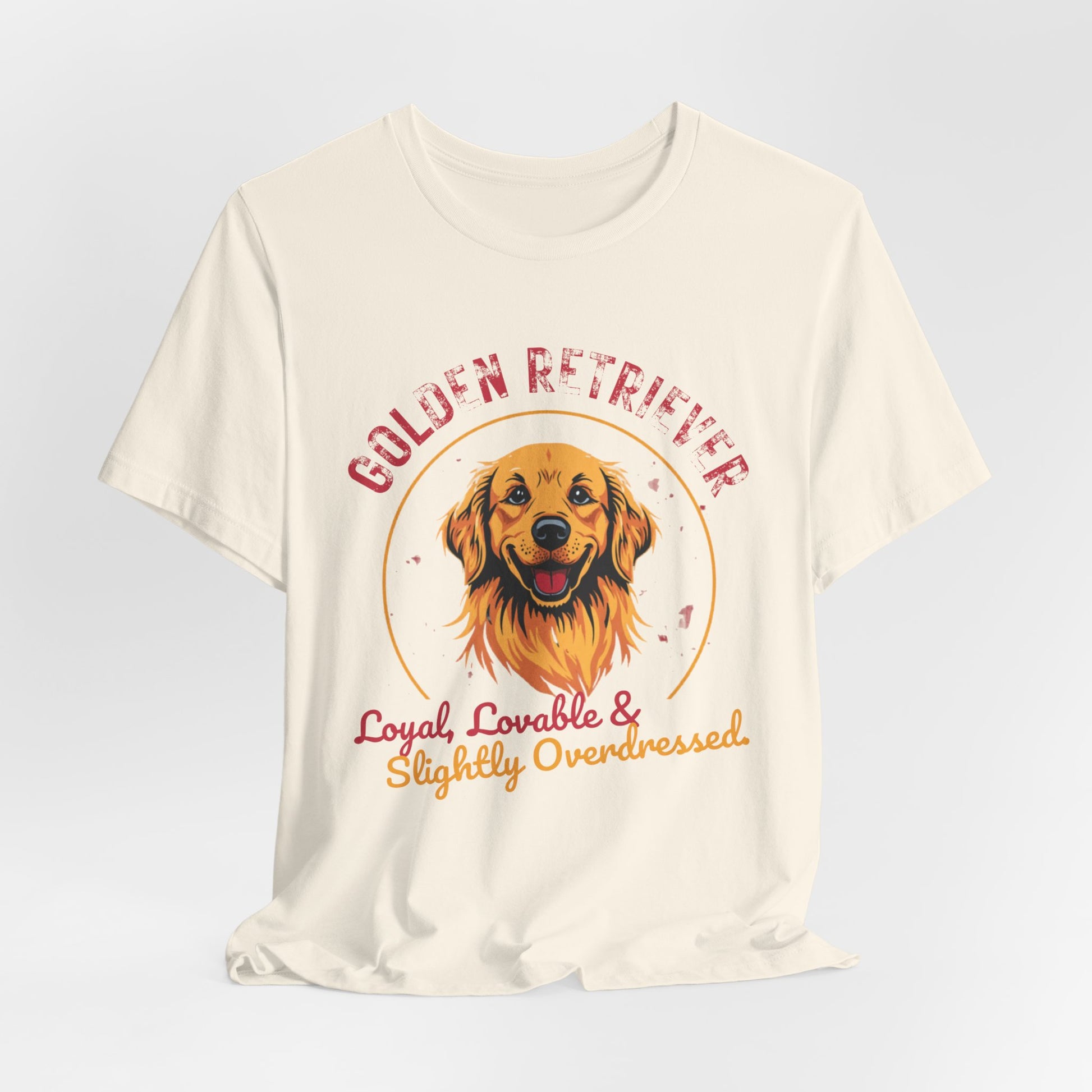 Golden Retriever funny t-shirt variant 37 - Golden Retriever Funny T-Shirt - Loyal Lovable & Slightly Overdressed - black