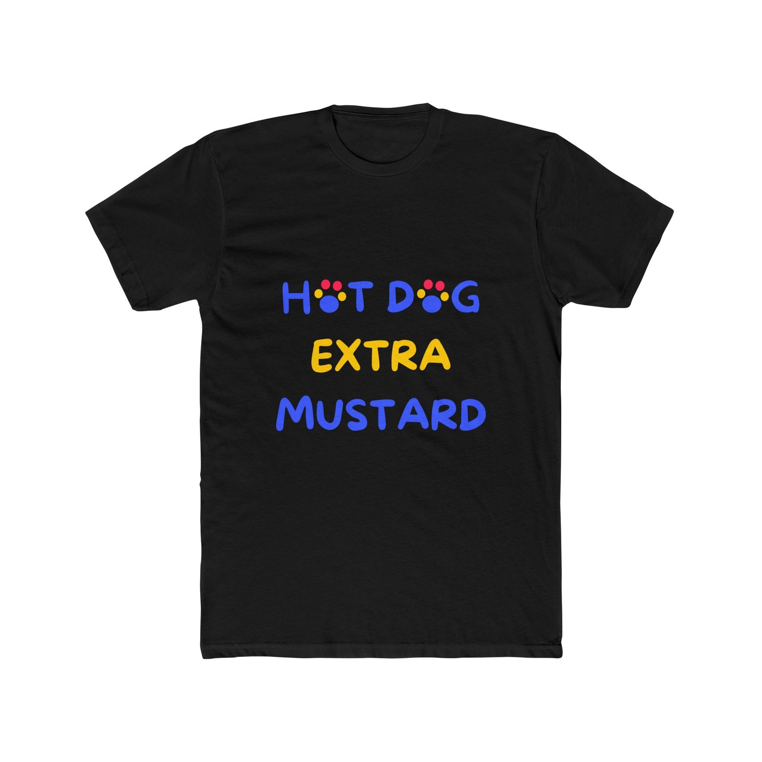 Dachshund funny t-shirt front - Dachshund - Hot Dog Extra Mustard - black