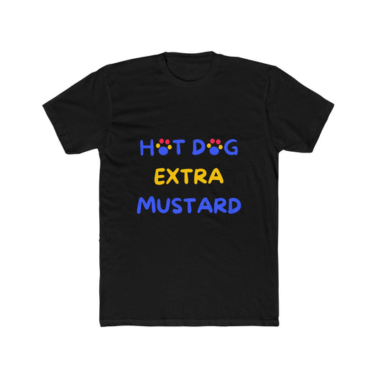 Dachshund funny t-shirt front - Dachshund - Hot Dog Extra Mustard - black