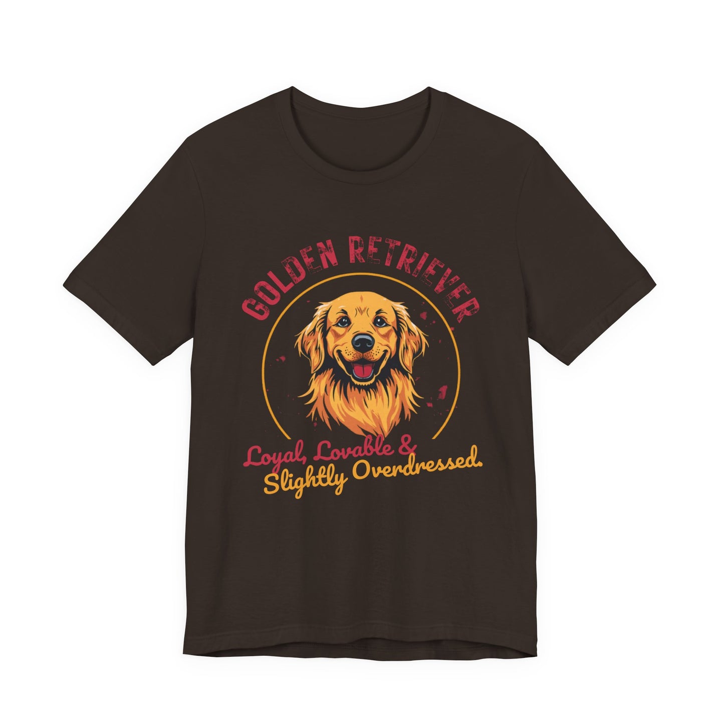 Golden Retriever funny t-shirt variant 4 - Golden Retriever Funny T-Shirt - Loyal Lovable & Slightly Overdressed - black