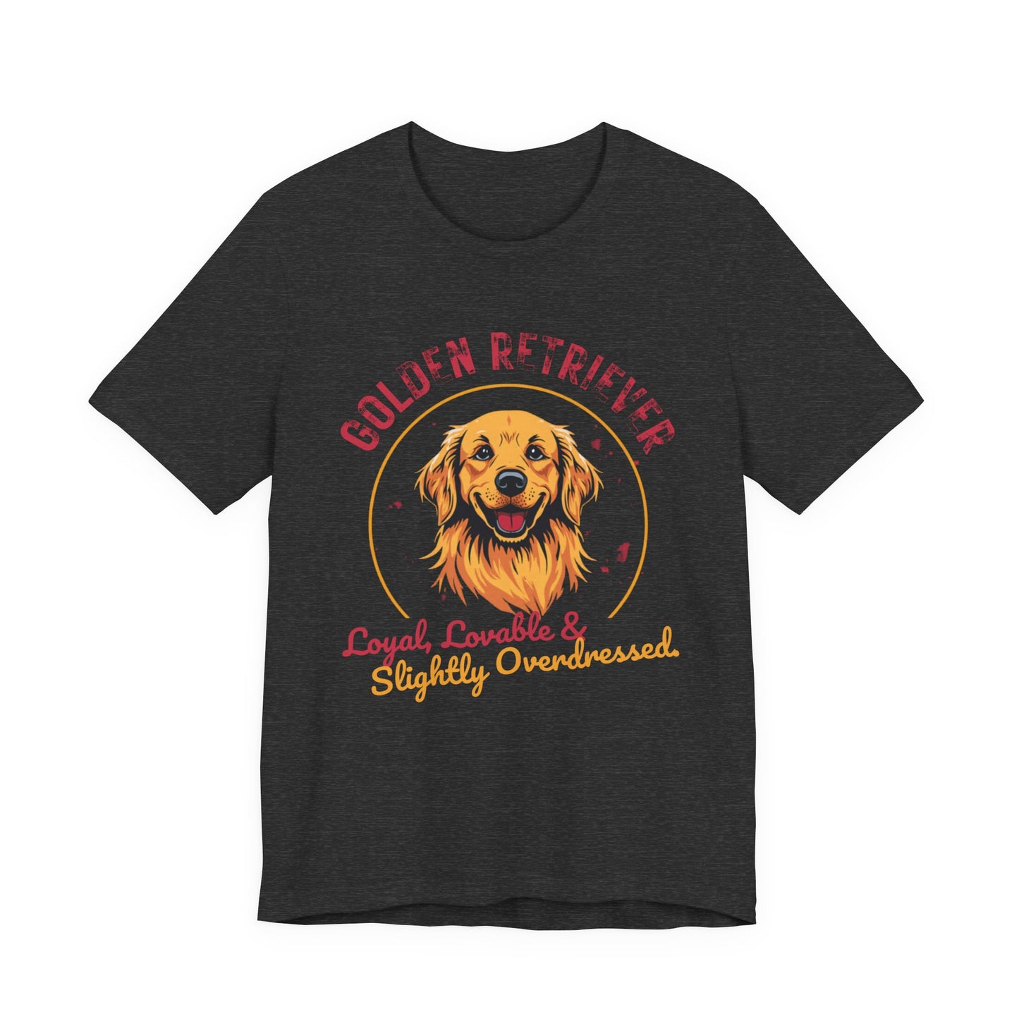 Golden Retriever funny t-shirt variant 13 - Golden Retriever Funny T-Shirt - Loyal Lovable & Slightly Overdressed - black