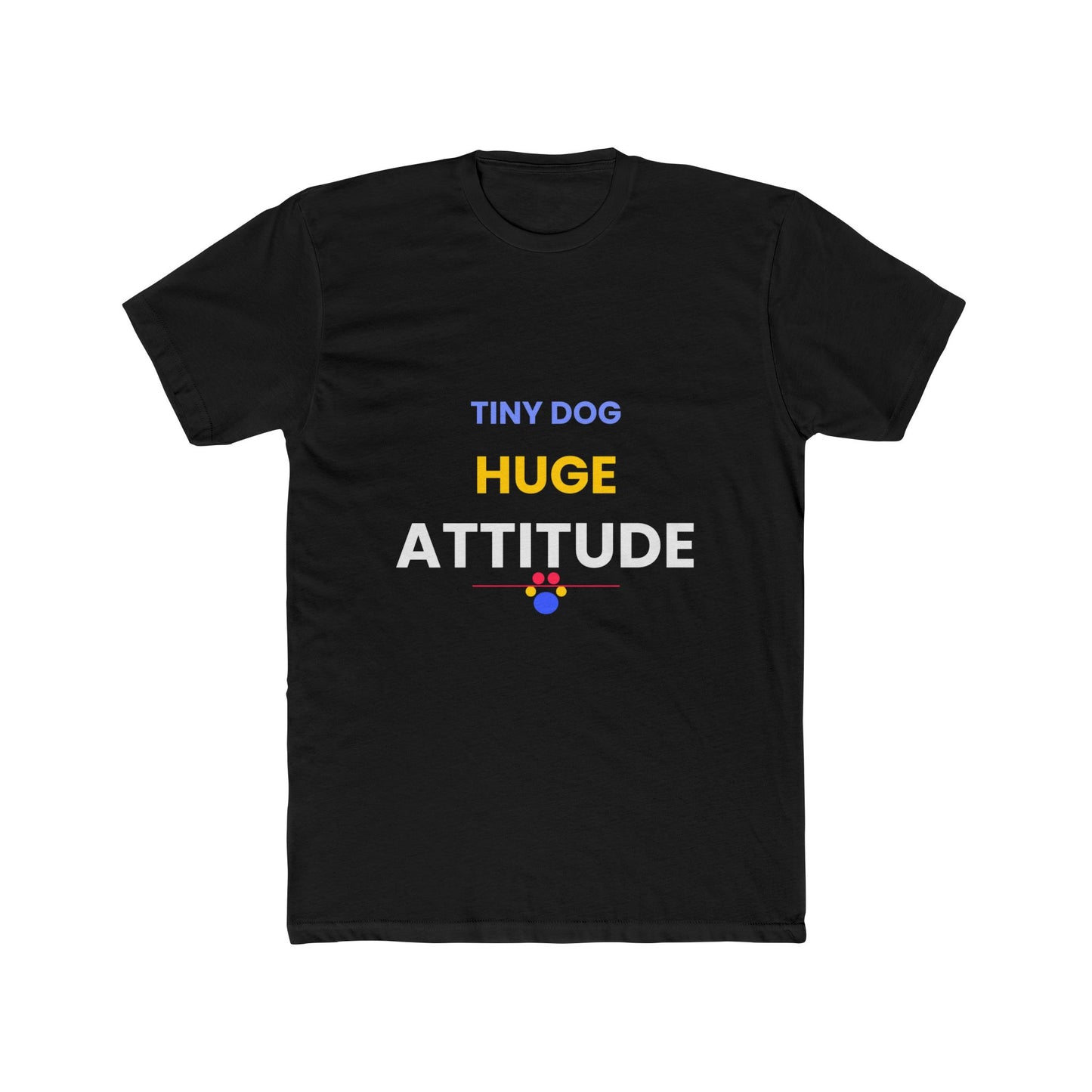 Yorkie funny t-shirt front - Yorkie - Tiny Dog Huge Attitude - black