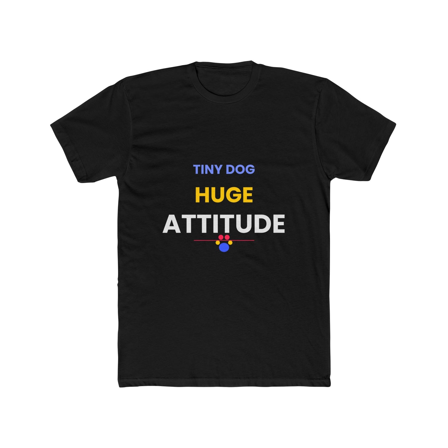 Yorkie funny t-shirt front - Yorkie - Tiny Dog Huge Attitude - black