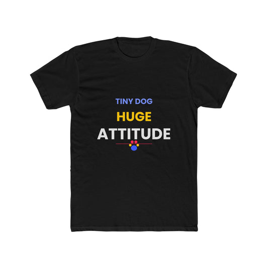 Yorkie funny t-shirt front - Yorkie - Tiny Dog Huge Attitude - black