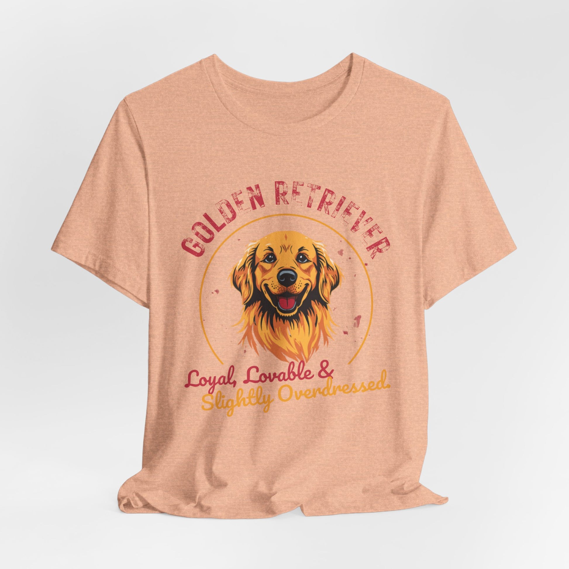 Golden Retriever funny t-shirt variant 40 - Golden Retriever Funny T-Shirt - Loyal Lovable & Slightly Overdressed - black