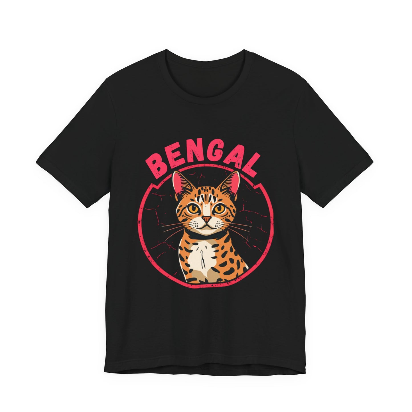 Bengal funny t-shirt variant 4 - Bengal Cat Funny T-Shirt - Wild At Heart Spoiled At Home - black