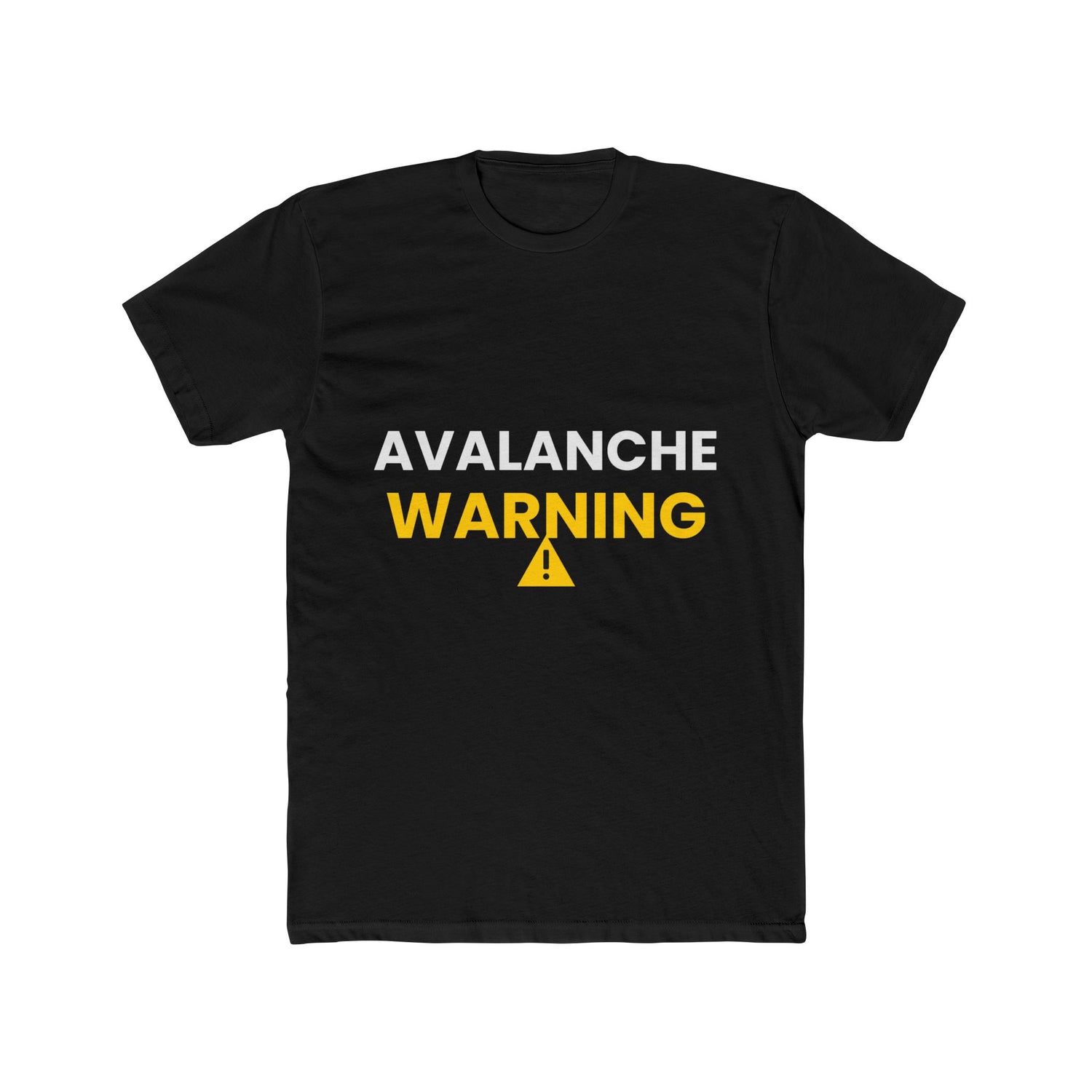 Husky funny t-shirt front - Husky - Avalanche Warning - black