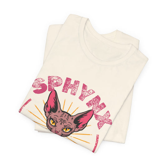 Cat funny t-shirt front - Sphynx Cat Funny T-Shirt - Naked & Unbothered - black