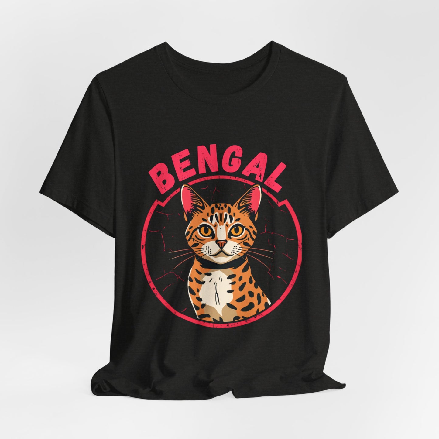 Bengal funny t-shirt variant 50 - Bengal Cat Funny T-Shirt - Wild At Heart Spoiled At Home - black