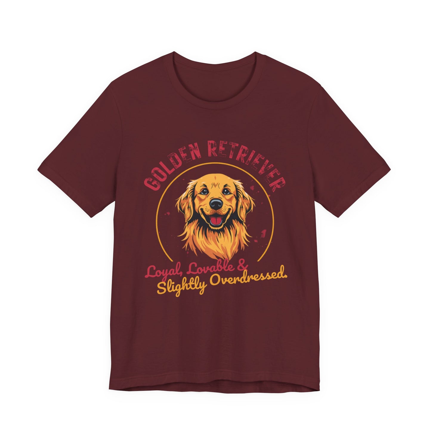 Golden Retriever funny t-shirt variant 18 - Golden Retriever Funny T-Shirt - Loyal Lovable & Slightly Overdressed - black