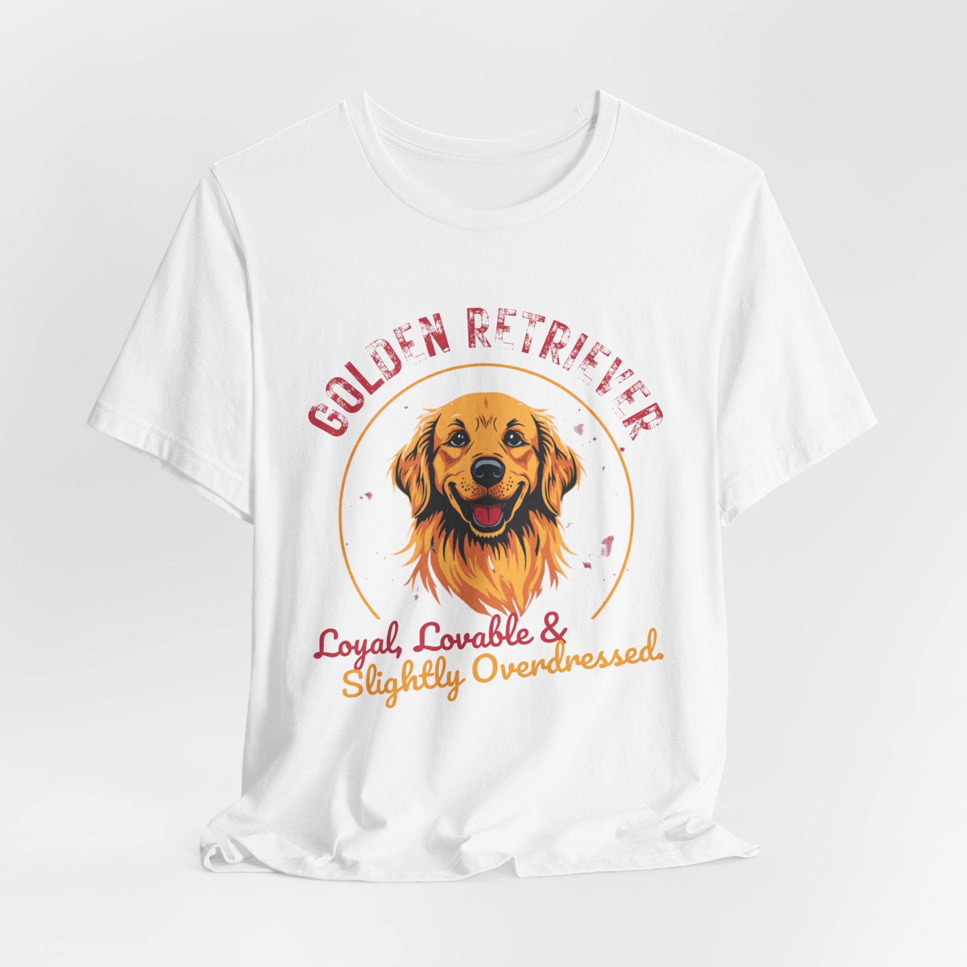 Golden Retriever funny t-shirt variant 22 - Golden Retriever Funny T-Shirt - Loyal Lovable & Slightly Overdressed - black