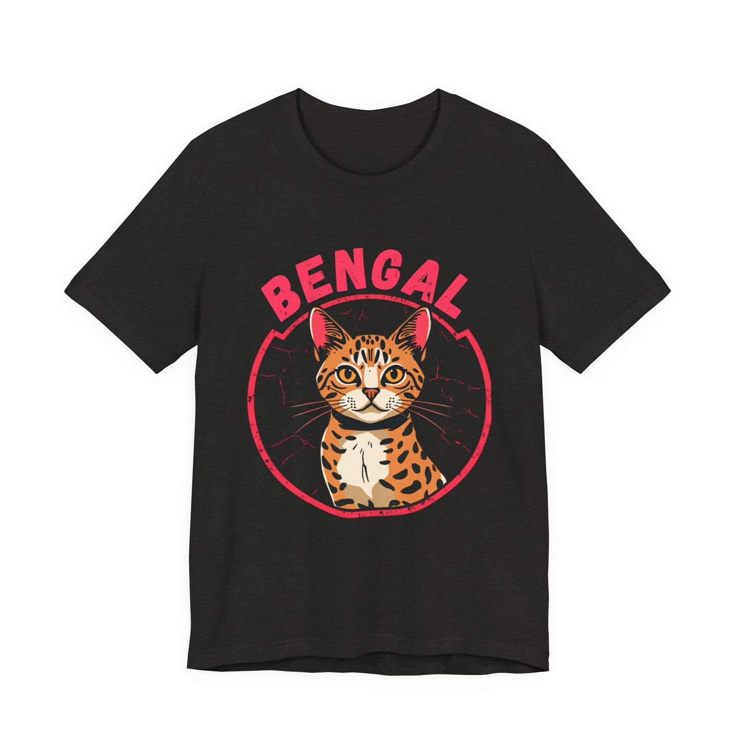 Bengal funny t-shirt variant 8 - Bengal Cat Funny T-Shirt - Wild At Heart Spoiled At Home - black