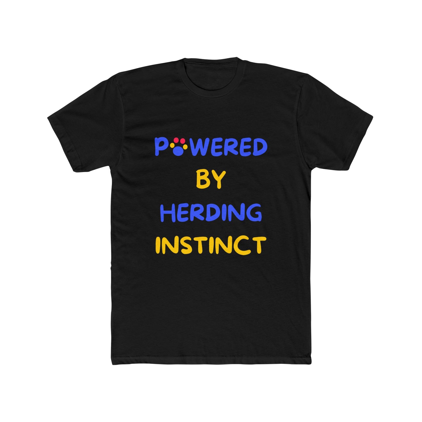Australian Shepherd funny t-shirt variant 2 - Australian Shepherd - Powered By Herding Instinct - black