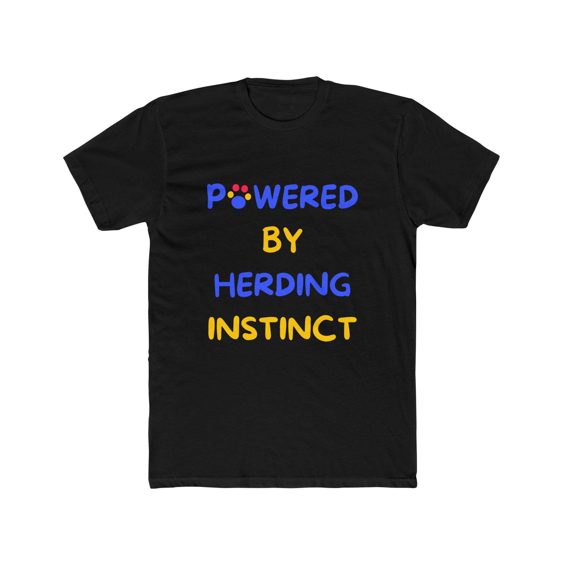 Australian Shepherd funny t-shirt variant 2 - Australian Shepherd - Powered By Herding Instinct - black