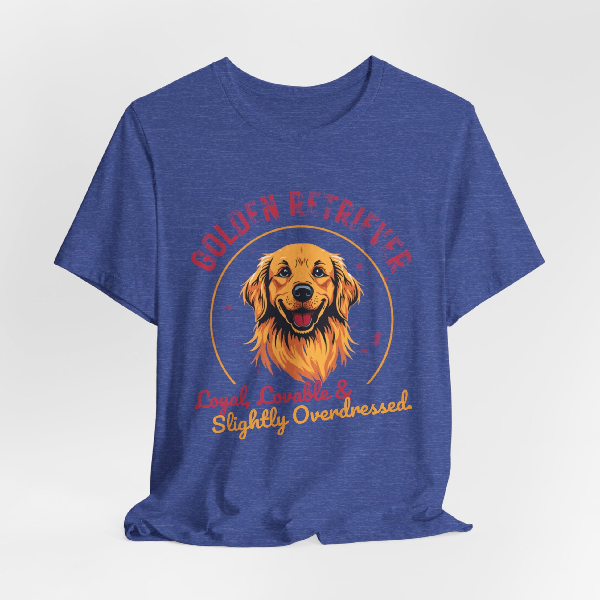Golden Retriever funny t-shirt variant 55 - Golden Retriever Funny T-Shirt - Loyal Lovable & Slightly Overdressed - black