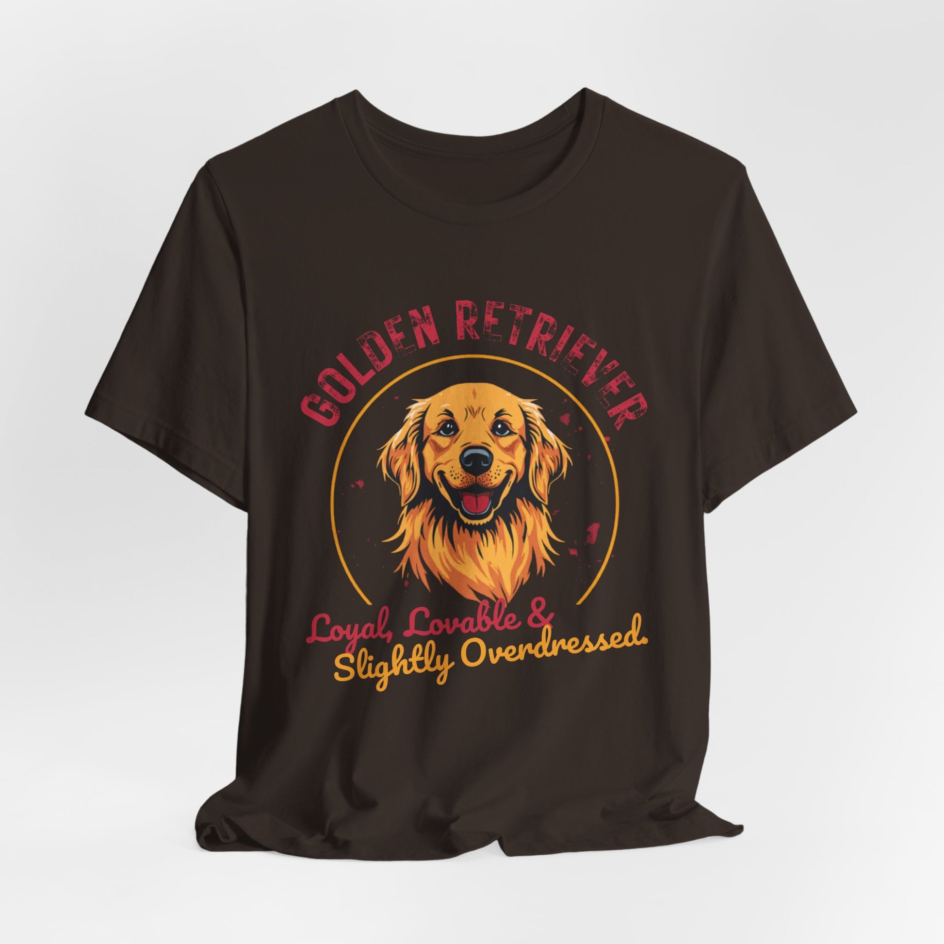 Golden Retriever funny t-shirt variant 31 - Golden Retriever Funny T-Shirt - Loyal Lovable & Slightly Overdressed - black
