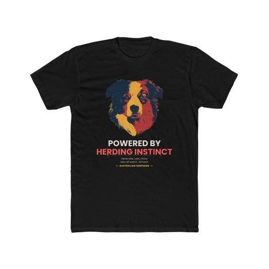 Australian Shepherd - Powered By Herding Instinct — illustrated front mockup