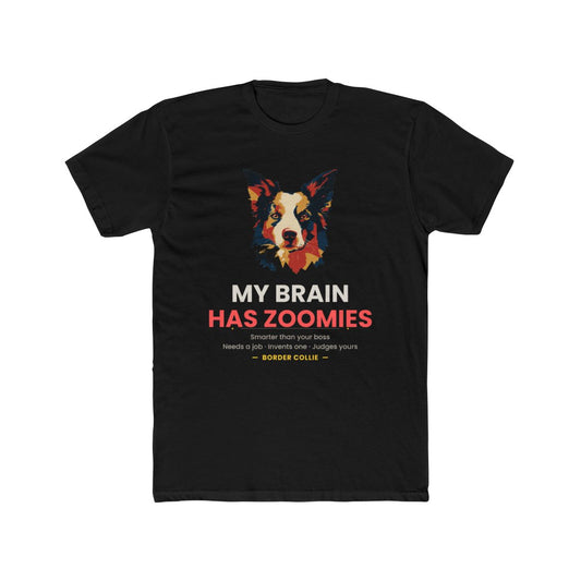 Border Collie - My Brain Has Zoomies — illustrated front mockup