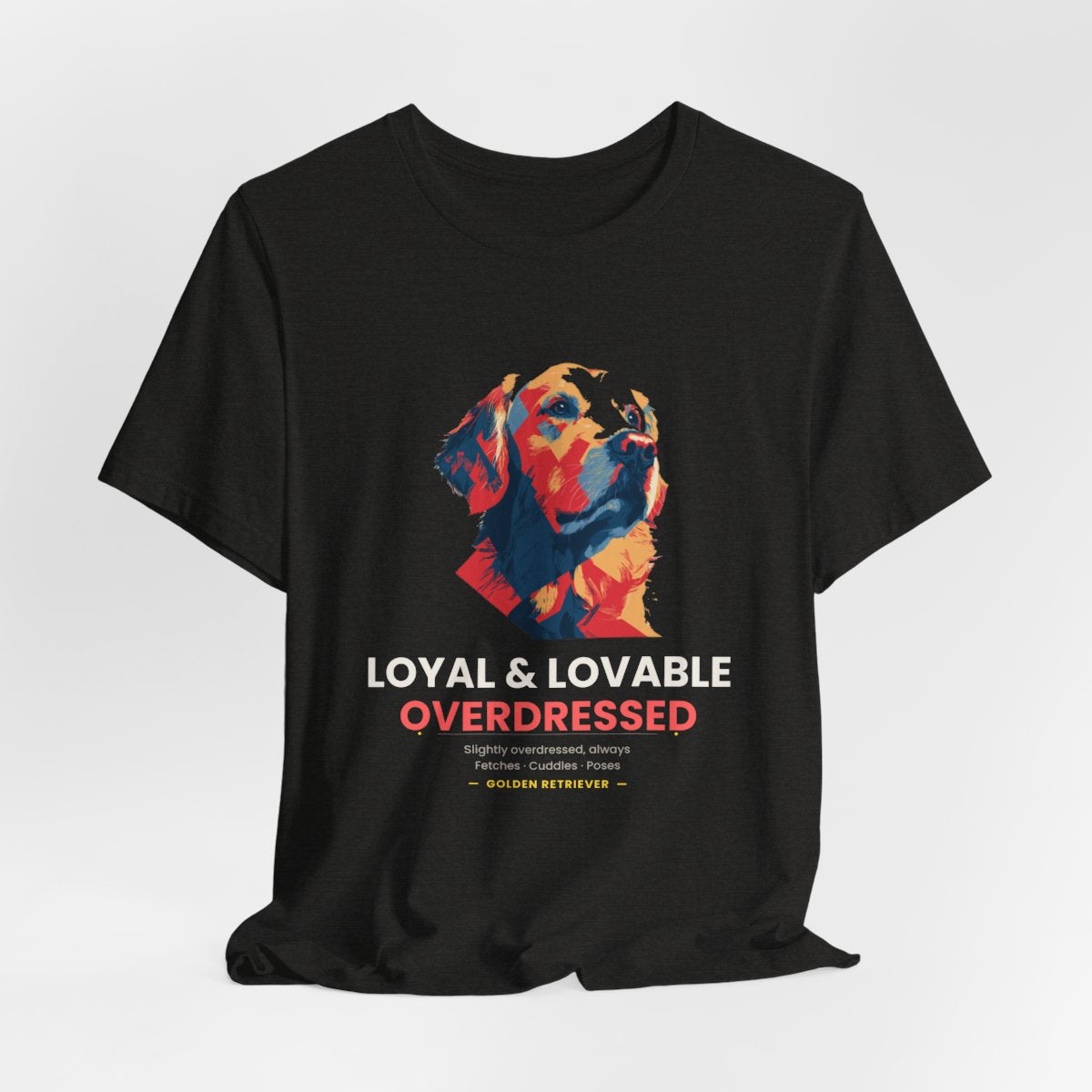 Golden Retriever - Loyal, Lovable & Slightly Overdressed - hanging