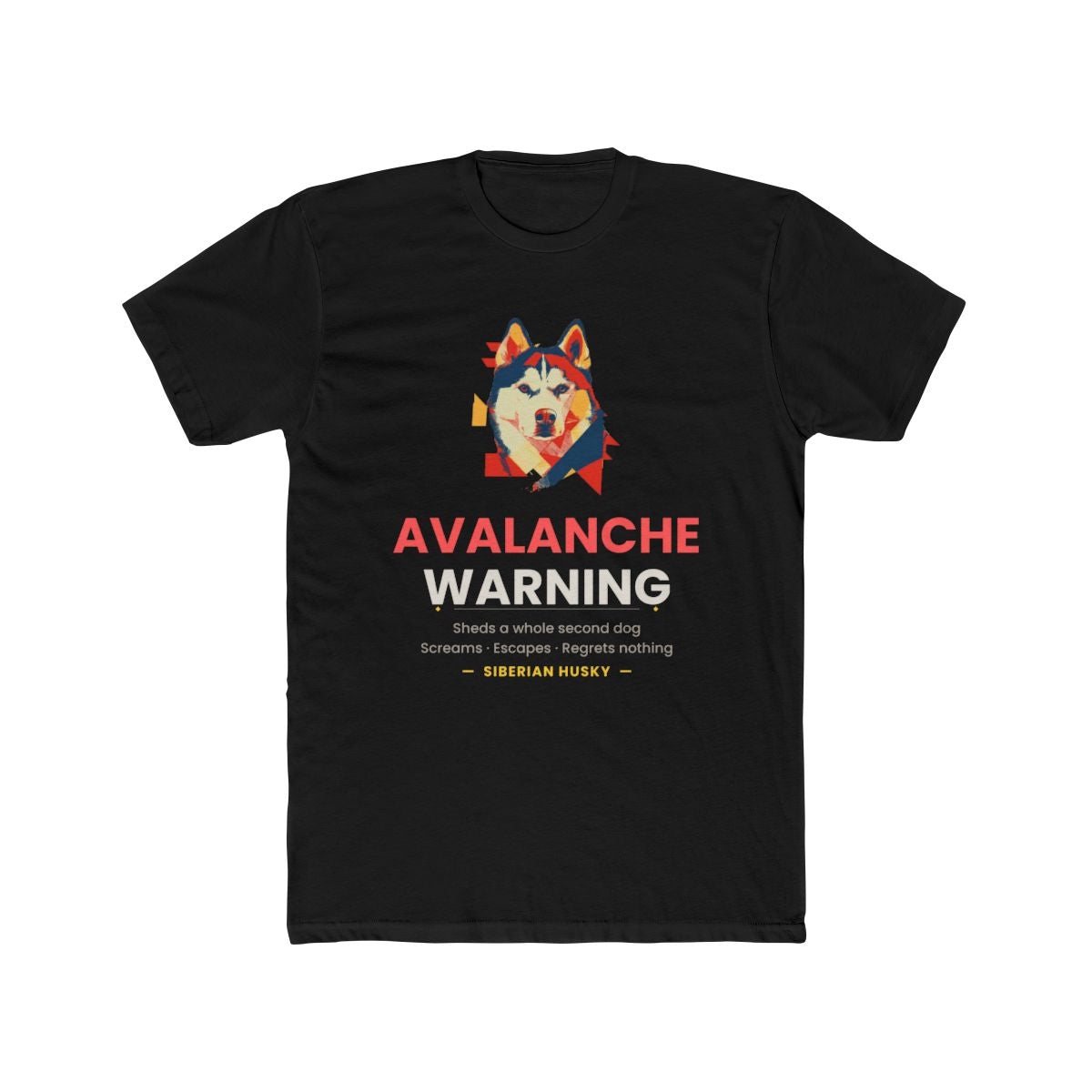 Husky - Avalanche Warning — illustrated front mockup