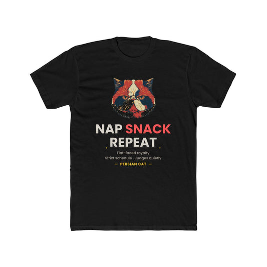 Persian Cat - Nap Snack Repeat — illustrated front mockup