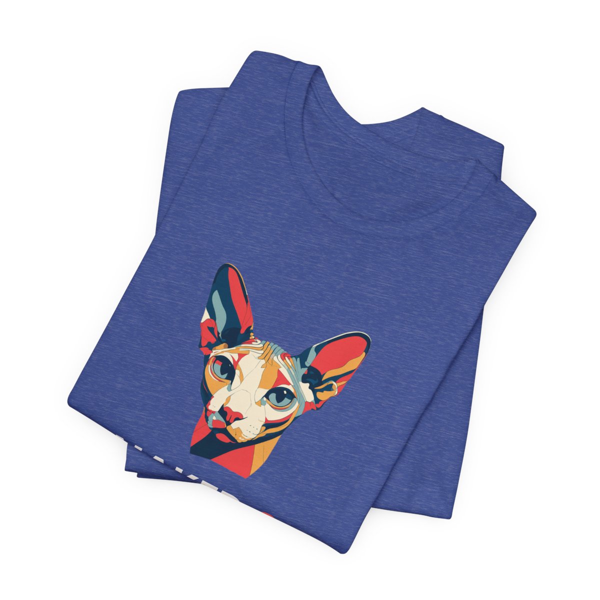 Sphynx Cat Funny T-Shirt - Naked & Unbothered - Heather True Royal