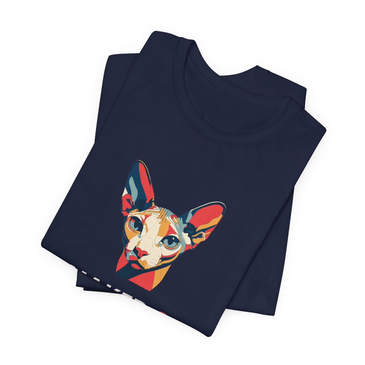Sphynx Cat Funny T-Shirt - Naked & Unbothered - Navy