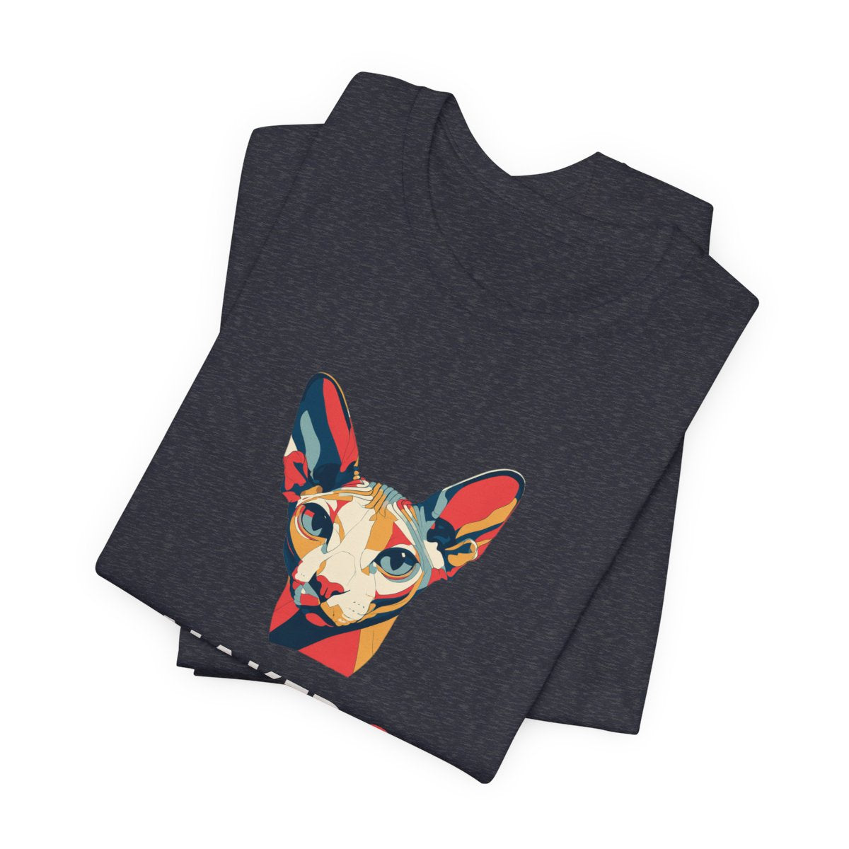 Sphynx Cat Funny T-Shirt - Naked & Unbothered - Heather Navy