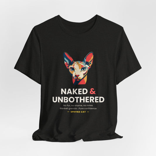 Sphynx Cat - Naked & Unbothered — illustrated hanging mockup